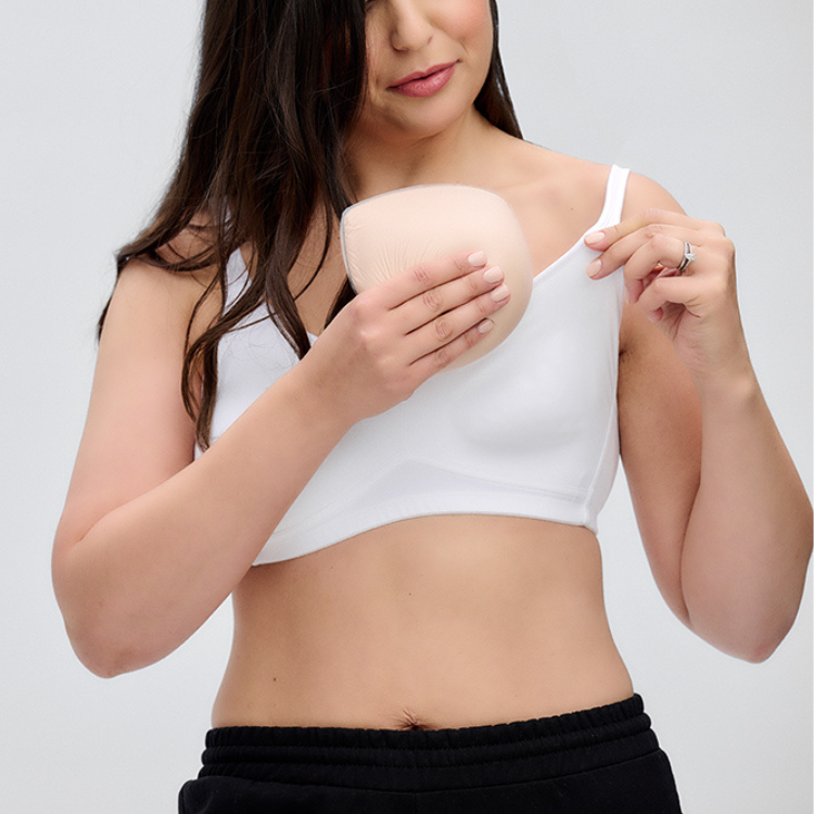 Seamless Mastectomy Bra Post-Surgery Paded with Pockets for Breastforms Pads