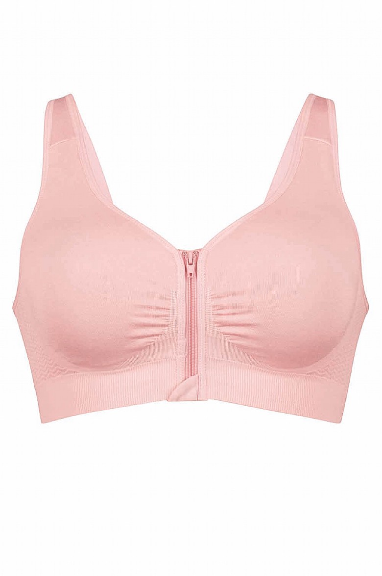 Khaki Bandeau Top Pink Cover Bra with Front Fastening 46J Bra Non Wired  25Mm Curling Tong Button Up Bra Elastic Tube T : : Fashion