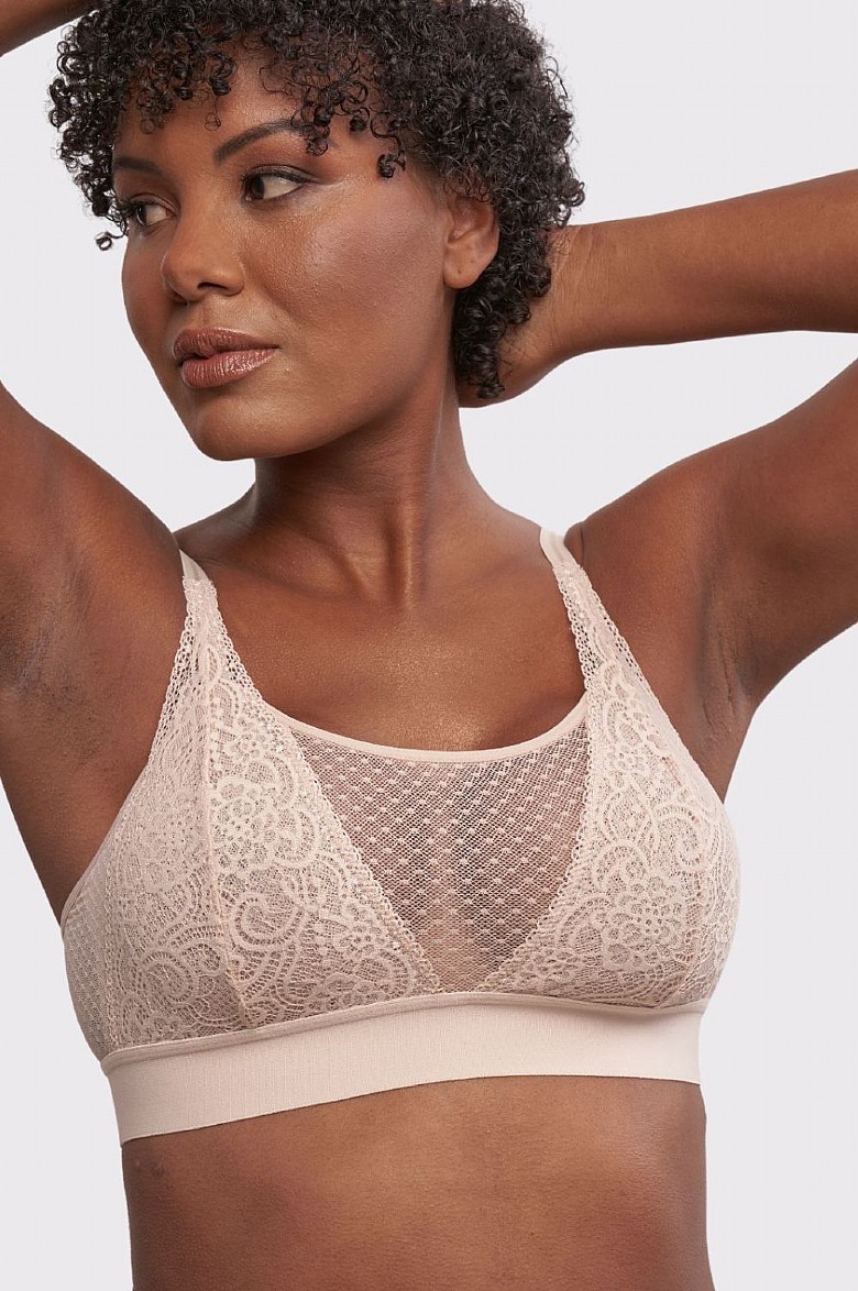 Leslie Front Fastening Bra with Silver (1008)