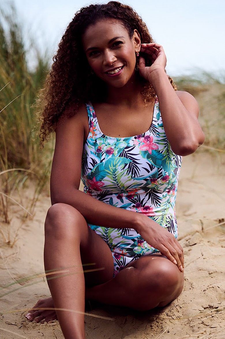 Nicola Jane Pocketed Post Surgery Mastectomy Swimwear Mauritius V-Neck  Swimsuit